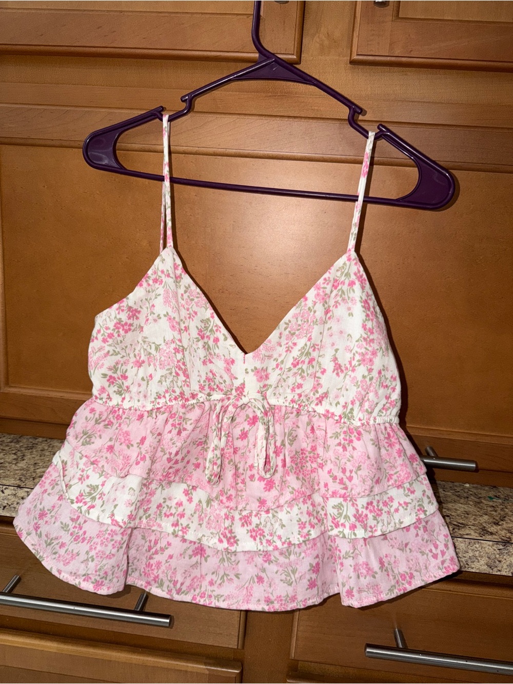 Sienna Sky Pink Floral Ruffle Cami